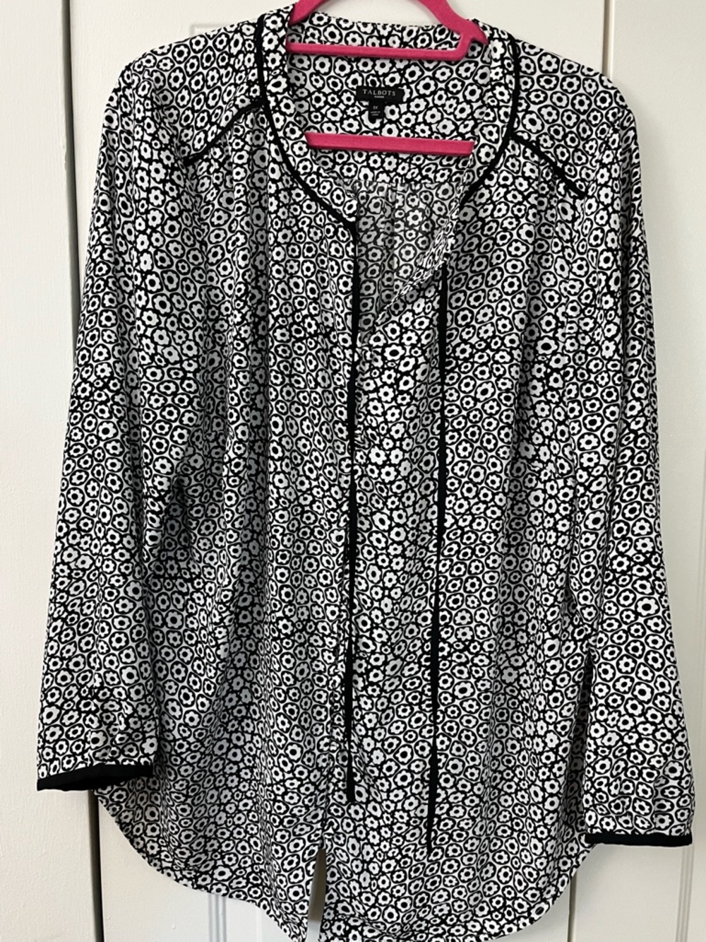 Talbots Black White Tunic